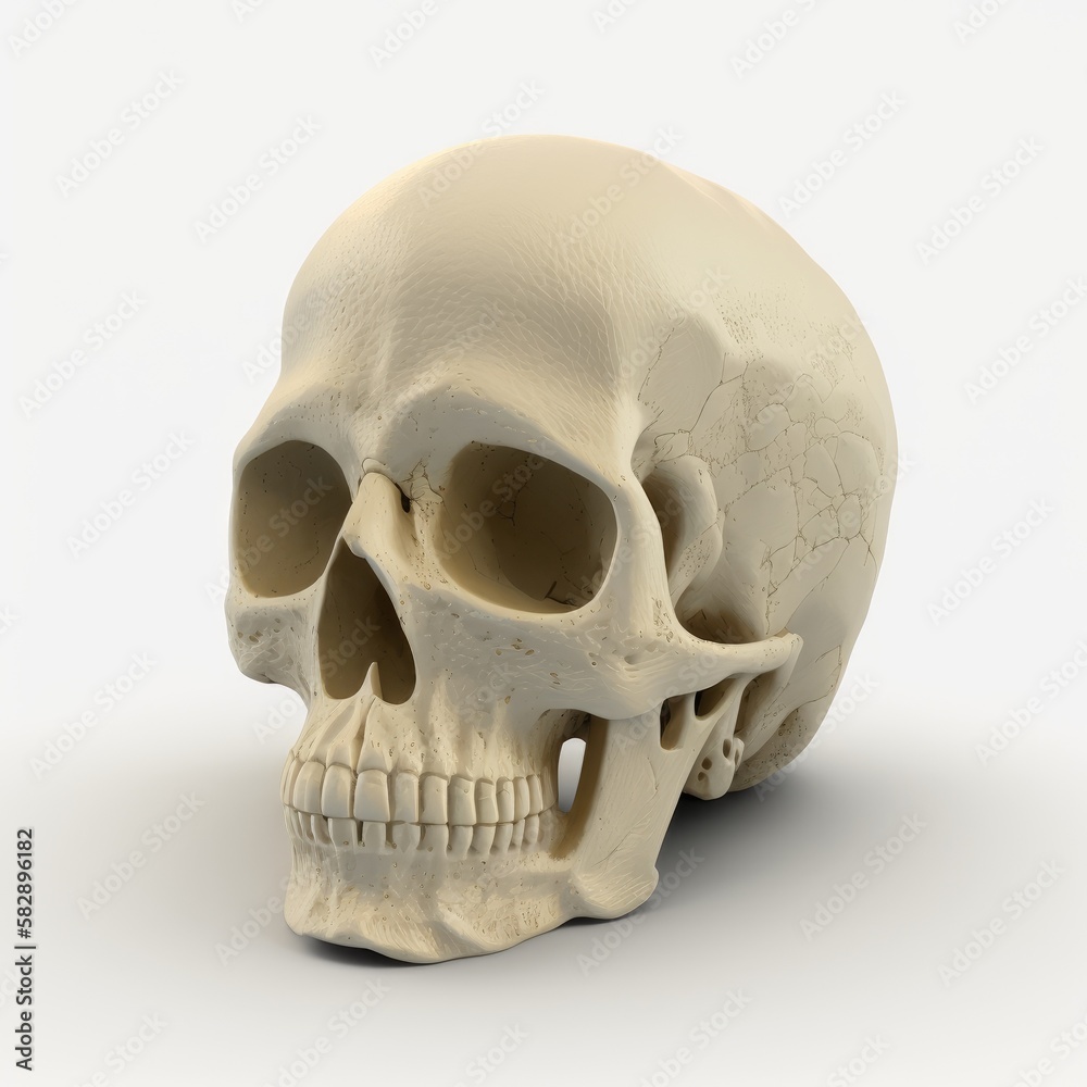 human skull isolated on white