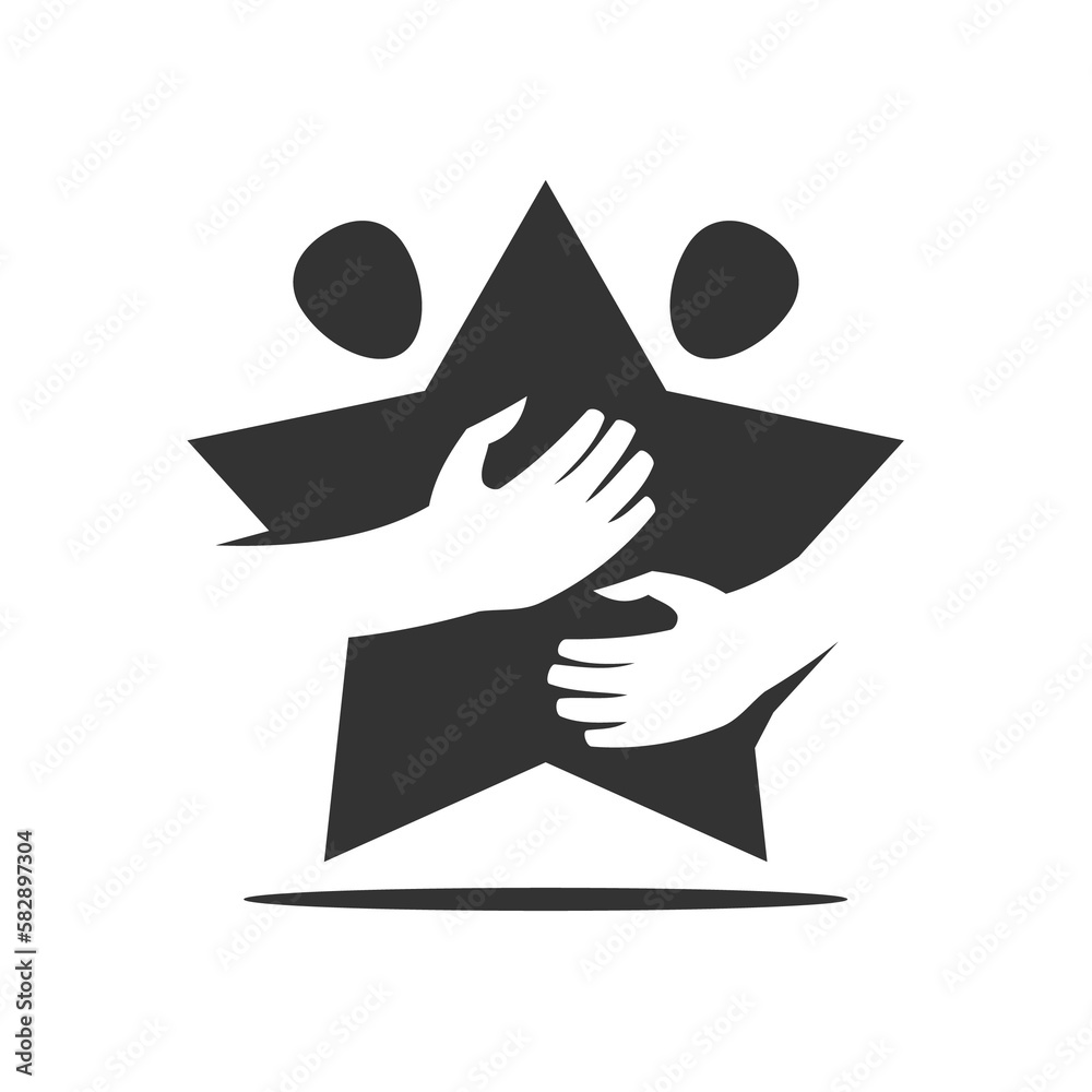 business-people-with-star-logo-template-icon-illustration-brand