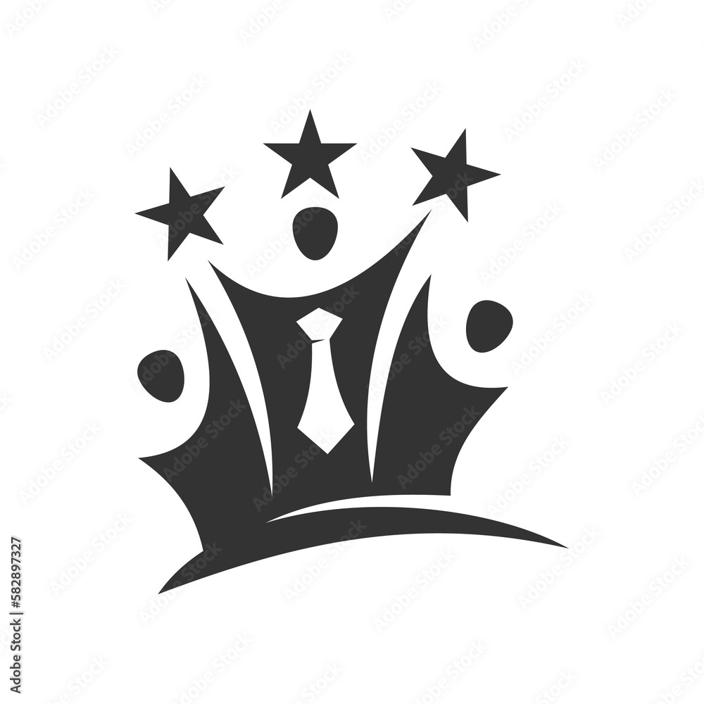 business-people-with-star-logo-template-icon-illustration-brand