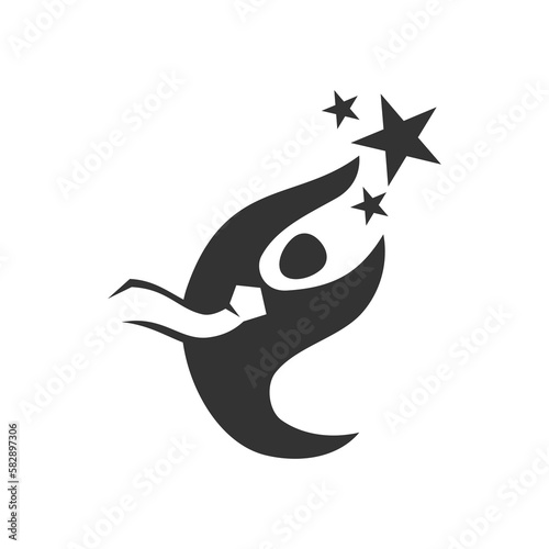 business people with star logo template Icon Illustration Brand Identity. Isolated and flat illustration. Vector graphic