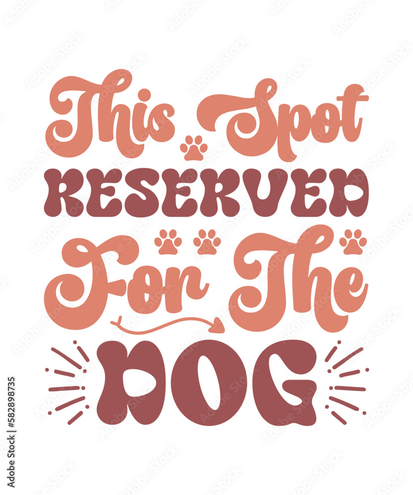 Retro Dog SVG Bundle - Retro svg, Dog Shirt svg, Dog Saying svg, Dog Quotes svg, Retro Wavy Text svg, Wavy Letters svg, Dog PNG, DXF