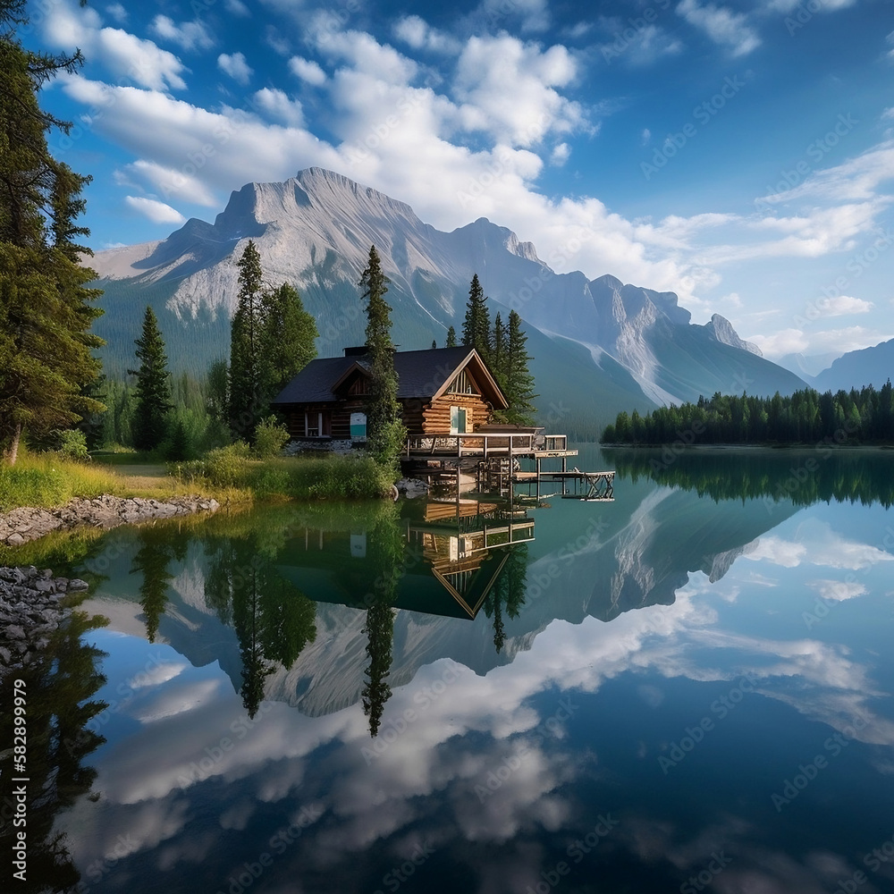 Lakeside Elegance: A Mountain Lake Masterpiece