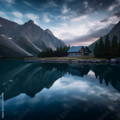 Lakeside Elegance: A Mountain Lake Masterpiece © Павло Пустовалов