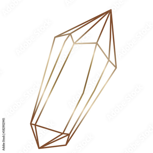 Crystal outline. Crystal gemstone