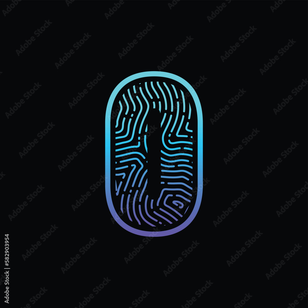 0 Number Fingerprint Logo Design Template Inspiration, Vector Illustration. 0 Number Fingerprint Logo Design Template Inspiration, Vector Illustration.