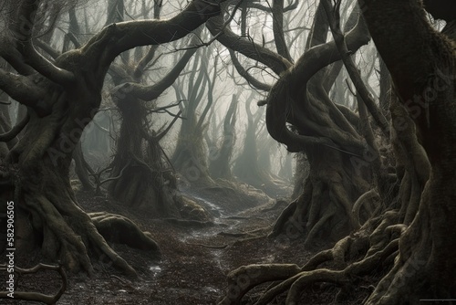 forest in the fog © Garrett