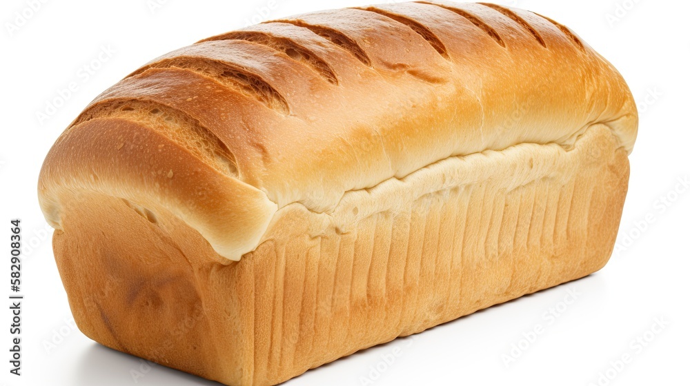 Transparent PNG available Classic white wheat bread isolated on white background, generative ai Transparent PNG available Classic white wheat bread isolated on white background, generative ai