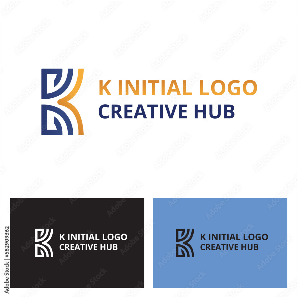 K Initial Logo for your Corporate