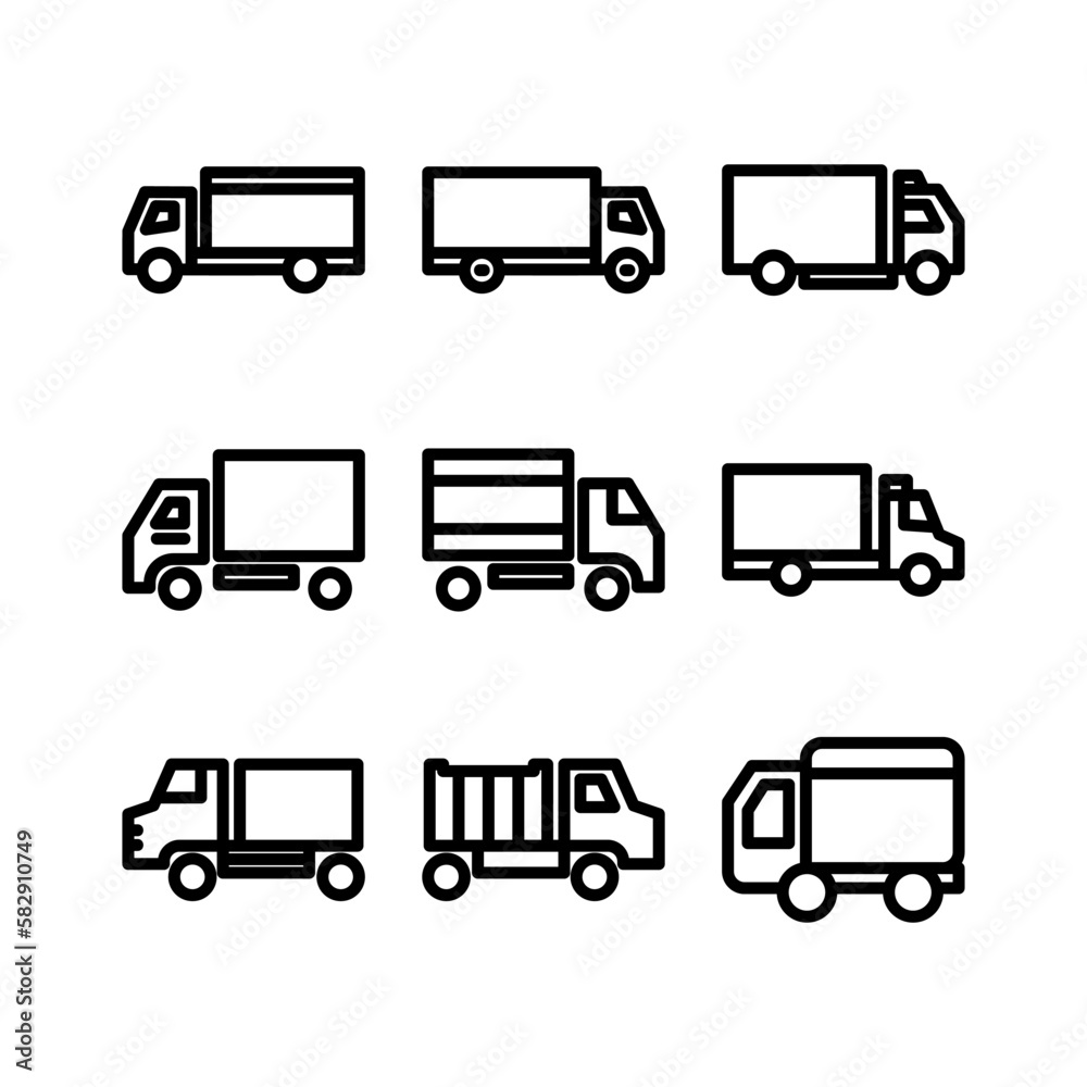 truck icon or logo isolated sign symbol vector illustration - high quality black style vector icons
