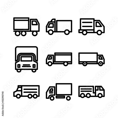 truck icon or logo isolated sign symbol vector illustration - high quality black style vector icons
