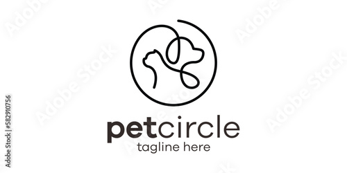 logo animal pet line icon vector illustration 5
