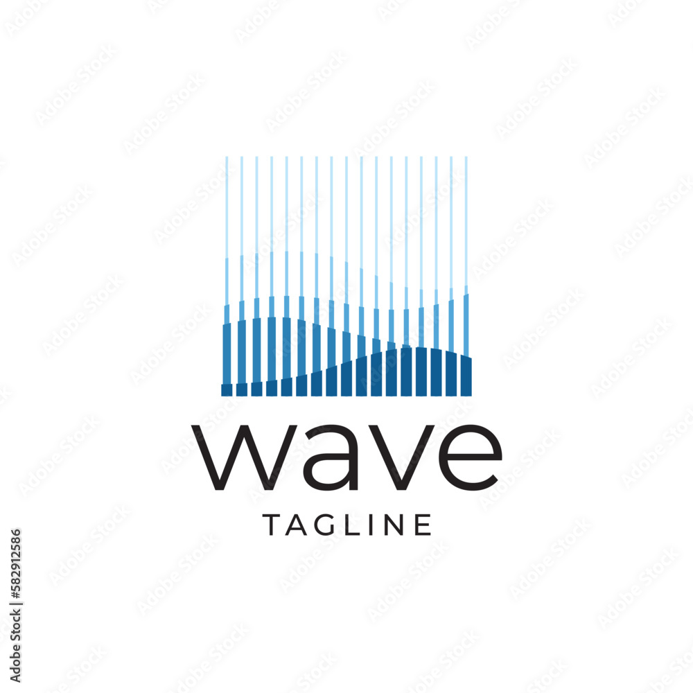 Wave logo design illustration vector template Wave logo design illustration vector template