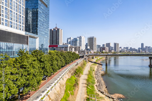 Zhuzhou City Architecture Scenery  Hunan Province  China