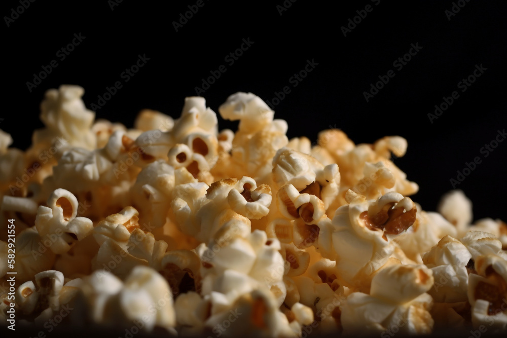 popcorn. close up. generative ai popcorn. close up. generative ai