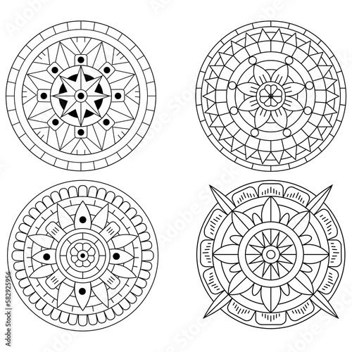 Creative luxury set of mandala illustration