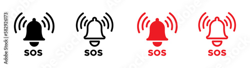 SOS Emergency vector icons collection