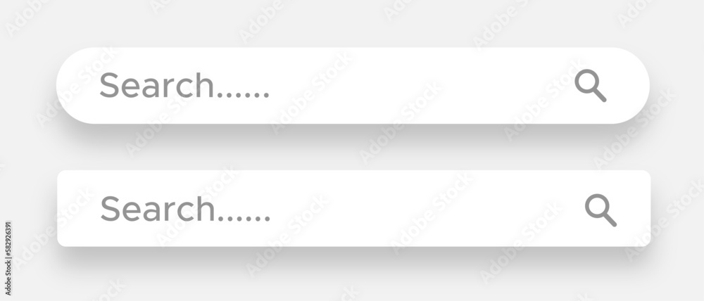 Search window with shadow vector icons set Search window with shadow vector icons set
