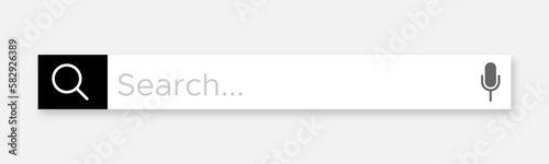 Search window with shadow vector icon