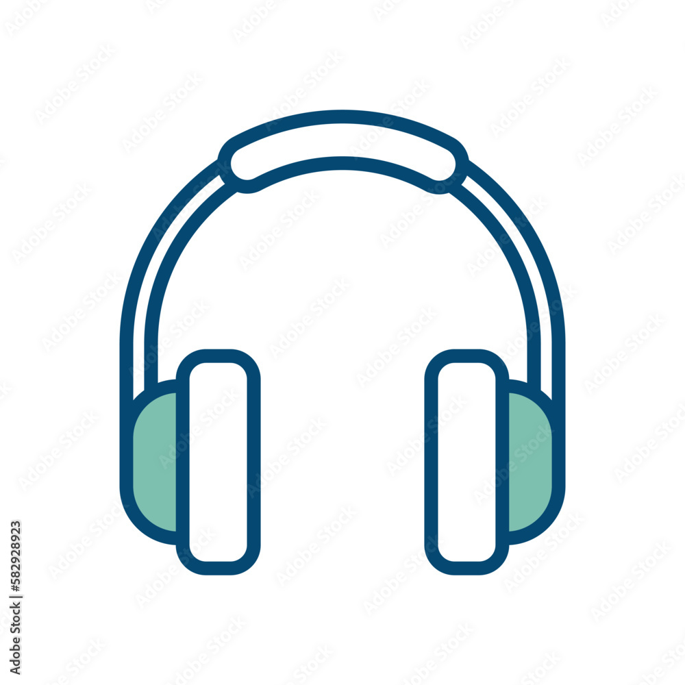 headphone icon vector design template in white background headphone icon vector design template in white background
