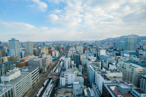 北海道札幌市テレビ塔の展望台からの景色