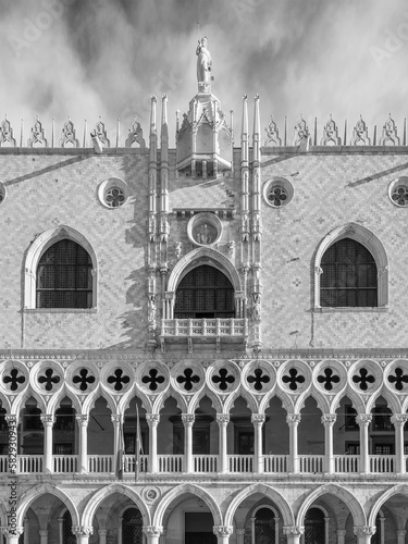 Architectural detail - Doge's palace in St Mark's Square in Venice (Palazzo Ducale), Italy