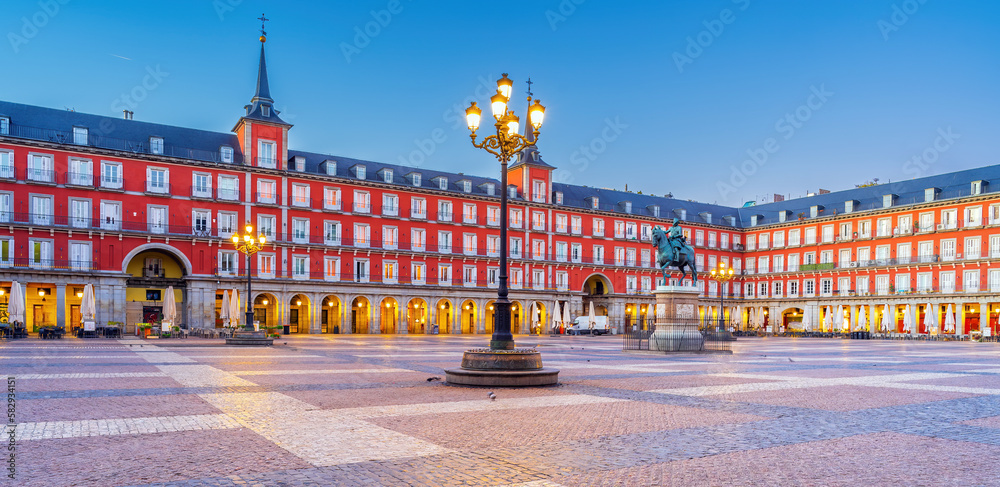 Old town Madrid, Spain's Plaza Mayor
