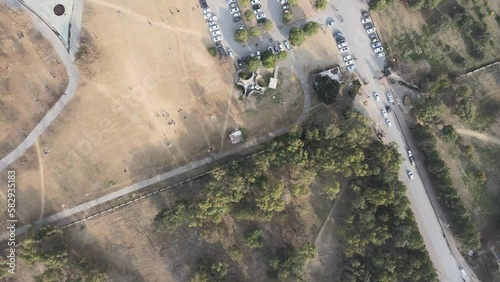 F-9 Park Gate 2 (Bolan), Service Rd E, F-10 Markaz F-10, Islamabad, Islamabad Capital Territory, Pakistan. Drone tilt up Shot of Centaurus face ( 4k footage ) photo