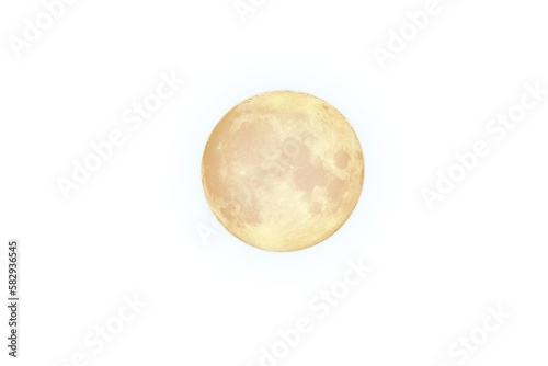 Full moon with star isolated background.