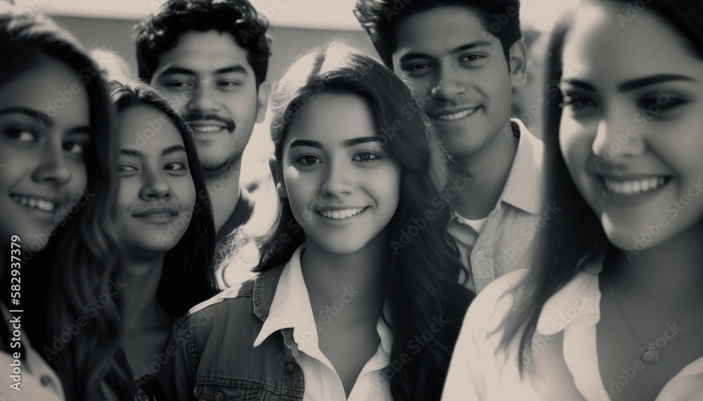Group of Diverse and Empowered Hispanic Youth High School Students Working Together in Journalism Club : Power of Collaboration in Clubs, Sports Teams (generative AI) Group of Diverse and Empowered Hispanic Youth High School Students Working Together in Journalism Club : Power of Collaboration in Clubs, Sports Teams (generative AI)