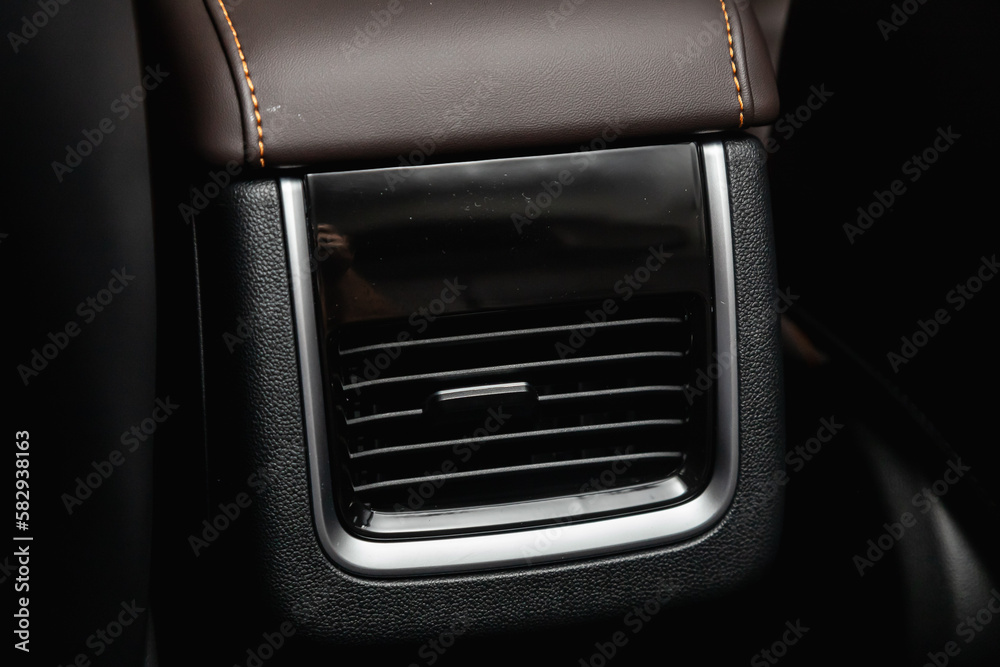 Close up deflector,  car ventilation system. Car air conditioner
