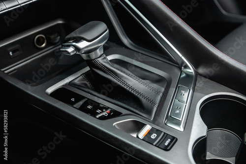 Gear shift. automatic transmission gear of car , car interior