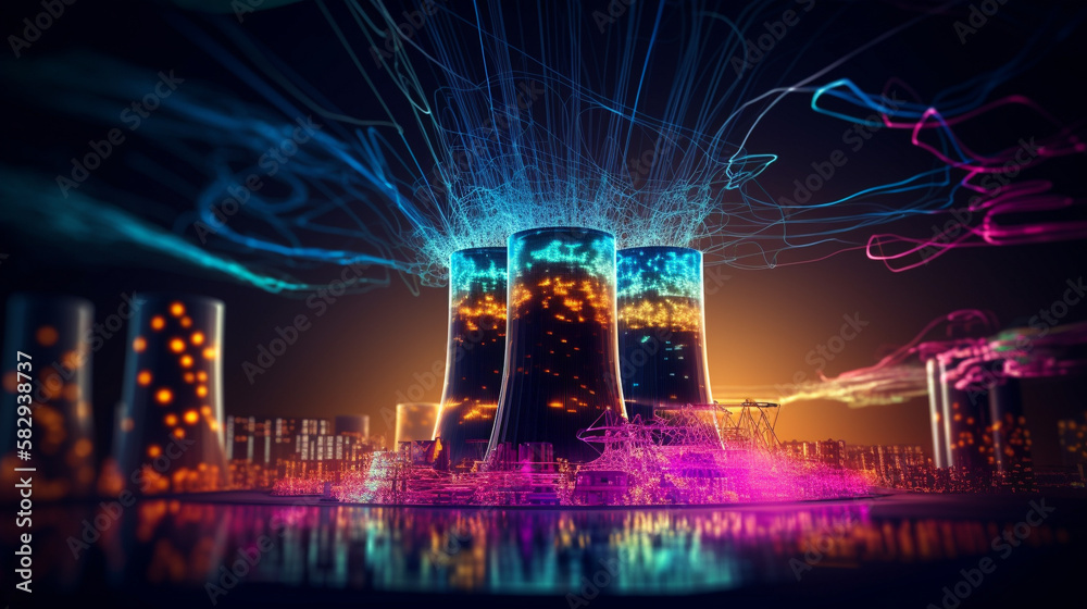 Nuclear Plant AI generated