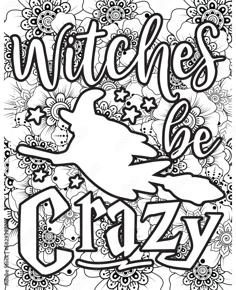 Halloween quotes coloring page.