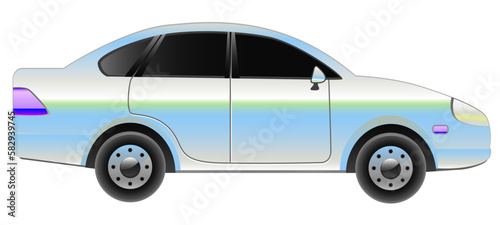 multi -colored passenger car vector illustration