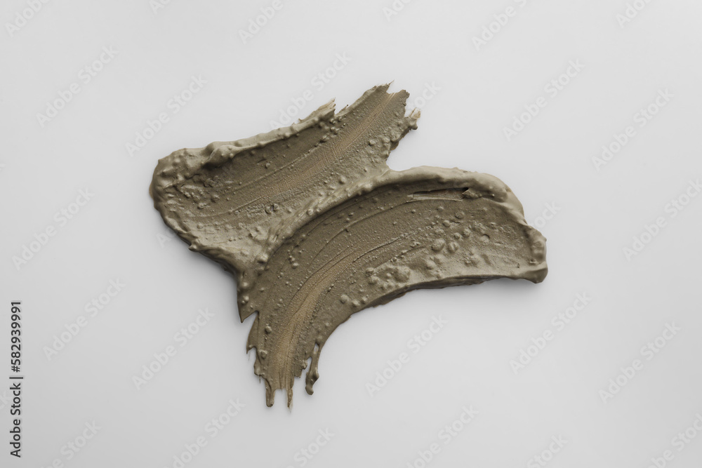 Sample of facial mask isolated on white, top view Sample of facial mask isolated on white, top view