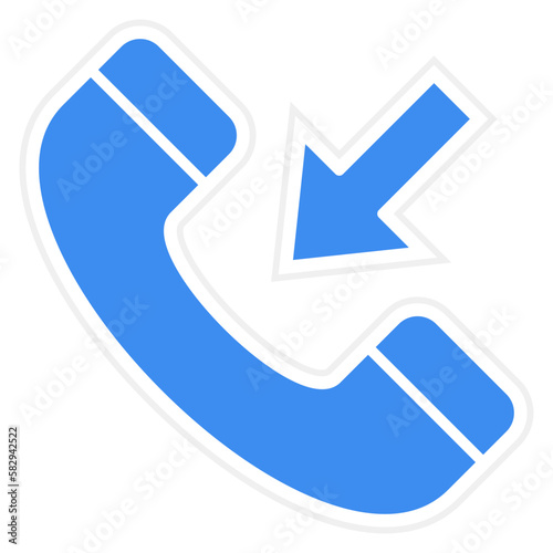 Vector Design Incoming Call Icon Style