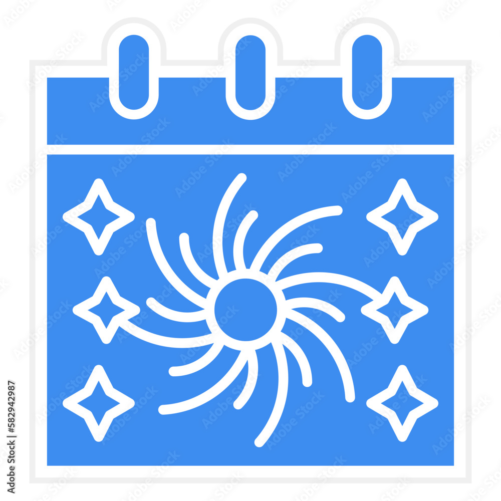 Vector Design New Year Calendar Icon Style