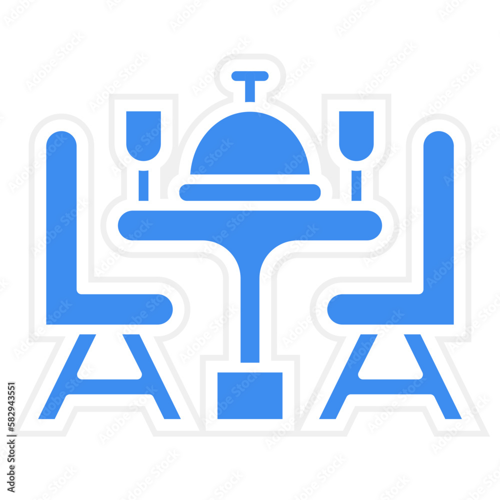Obraz premium Vector Design Dining Table Icon Style