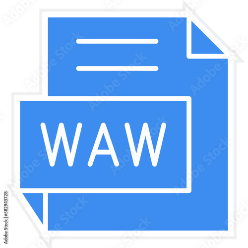 Vector Design WAV Icon Style