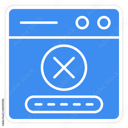 Vector Design Denial Icon Style