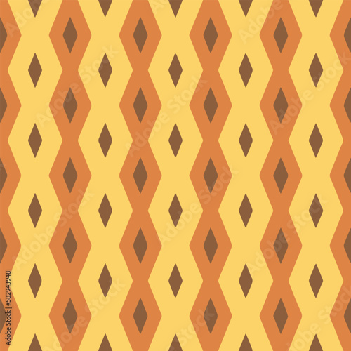 seamless yellow, orange and brown diamond pattern for wallpapers, backgrounds and Indonesian batik cloth motifs