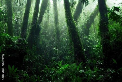 A rainforest in the Spring