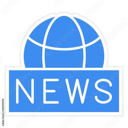 Vector Design Global News Icon Style