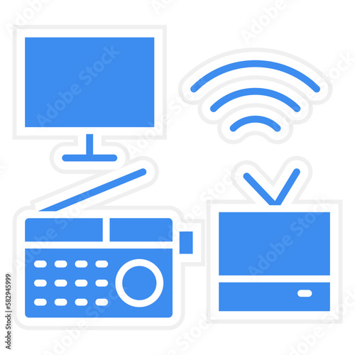 Vector Design Mass Media Icon Style