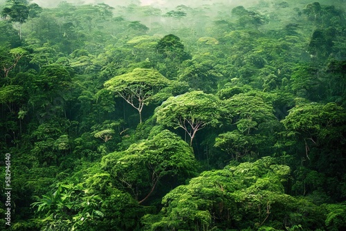 A rainforest in the Spring photo