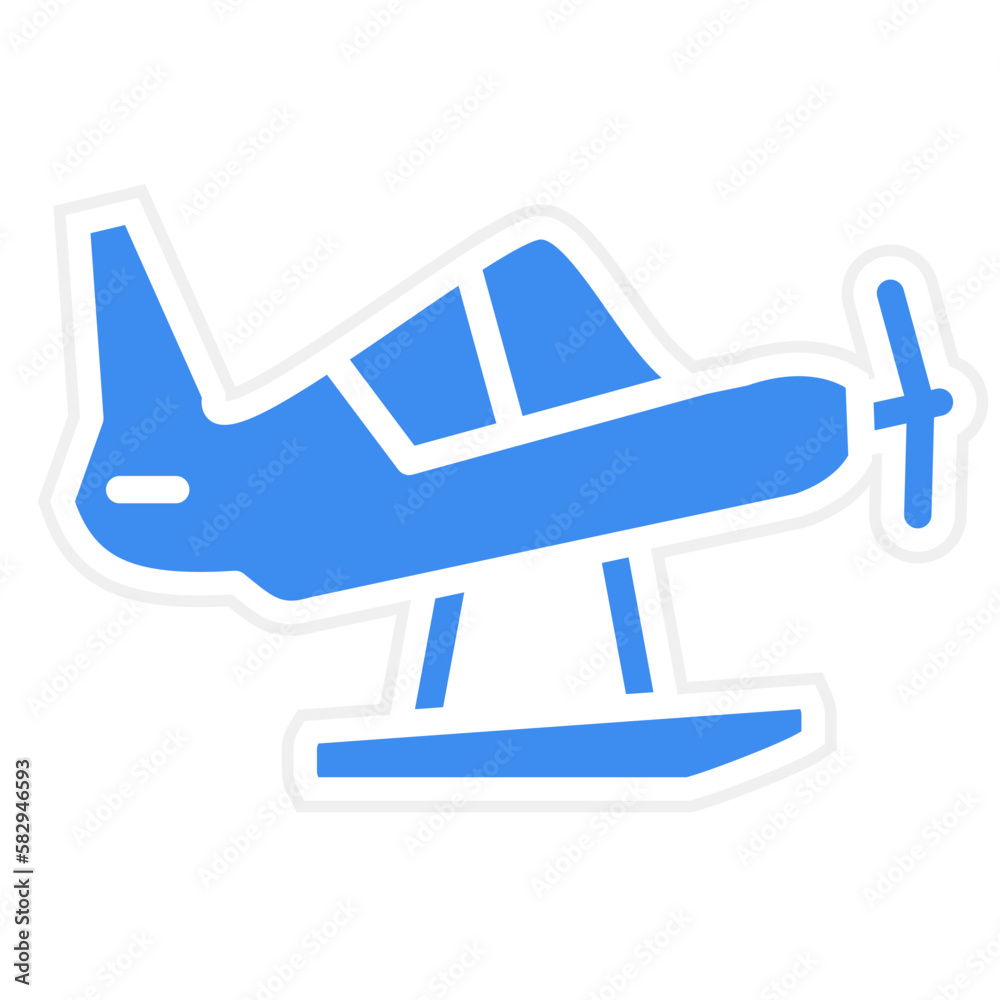 Vector Design Seaplane Icon Style