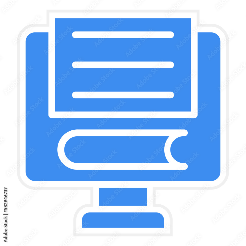 Vector Design Online Exam Icon Style Vector Design Online Exam Icon Style