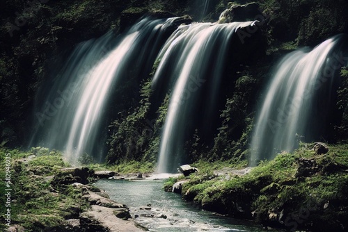 A beautiful waterfall in the forest