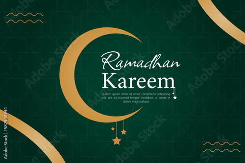 Background Ramadhan Kareem Islamic pattern presentation of modern