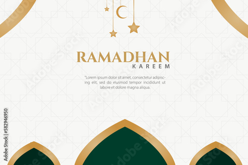 Background Ramadhan Kareem Islamic pattern presentation of modern